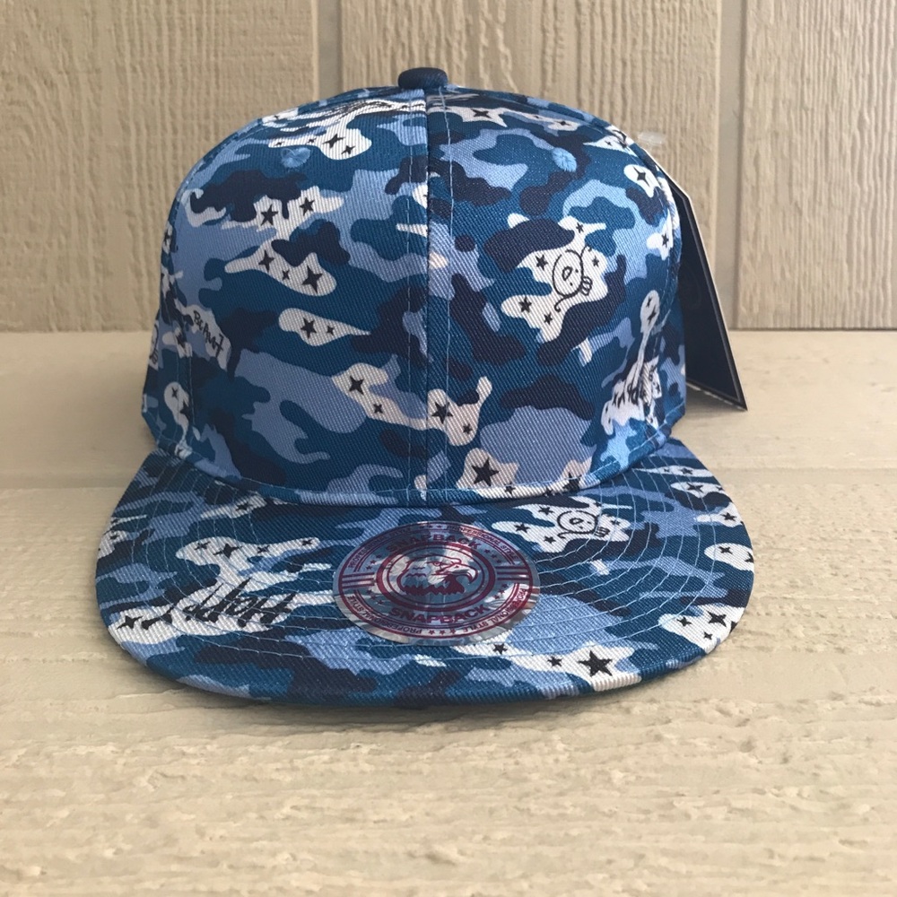 NEW SNAPBACK HAT CAMOUFLAGE BLUE CAP